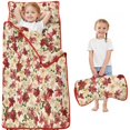 thumbnail image 1 of Multicolor Christmas Floral Pattern Toddler Nap Mats for Kids Preschool,51"x22" Sleeping Mat Bag or Kids,Toddler Sleeping Bag,Toddler Nap Mat or Daycare, 1 of 6