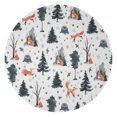 thumbnail image 1 of Multicolor Christmas Forest Pattern Round Blanket,Comfortable Soft Flannel Throw Blanket,All Season,Warm Lightweight Blankets for Sofa Bed Couch Living Room Chair 47"x47", 1 of 5