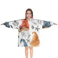 thumbnail image 1 of Multicolor Christmas Gnome Pattern Blanket Hoodies for Kids 6-13YR Oversize Wearable Blanket Hoodies for Boys Girls Teens, 1 of 7