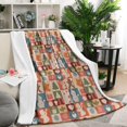 thumbnail image 1 of Multicolor Christmas Icon Pattern Blanket,Comfortable Soft Lamb Wool Throw Blanket,All Season,Warm Lightweight Blankets for Sofa Bed Couch Living Room Chair,50"x60", 1 of 4