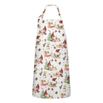 Multicolor Christmas Apron-Garden Aprons for Women with Pockets-Cotton Linen Waterproof Kitchen Cooking Gardening Aprons Adjustable for Kitchen,Cooking,BBQ and Salon 32"x27"