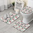 thumbnail image 1 of Multicolor Christmas Pattern Bathroom Rugs Sets 3 Piece,Toilet Cover Set,Absorbent Non Slip Bathroom Mats Sets with U-Shaped Contour Rug Toilet Rug Set, 1 of 5