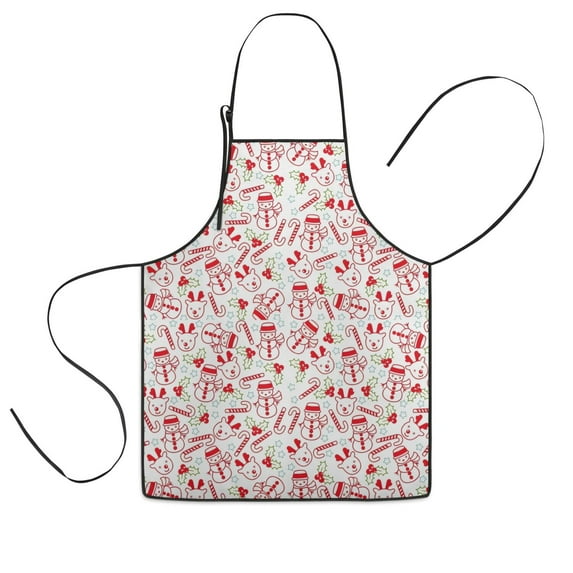 Multicolor Christmas Pattern Kids Aprons for Girls and Boys,Adjustable Neck Strap Toddler Aprons for Kids Cooking Baking