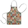 thumbnail image 1 of Multicolor Christmas Pattern Kids Aprons for Girls and Boys,Adjustable Neck Strap Toddler Aprons for Kids Cooking Baking, 1 of 7