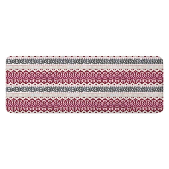 Multicolor Christmas Pattern Kitchen Rug Mat,Kitchen Runner Rugs Non Skid Washable,Decorative Kitchen Floor Mats for Kitchen,Sink,Laundry,17"x47.2"
