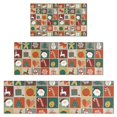thumbnail image 1 of Multicolor Christmas Pattern Kitchen Rugs Sets Of 3,Kitchen Runner Rugs Non Skid Washable,Decorative Kitchen Floor Mats for Kitchen,Sink,Laundry,17"x30"+ 17"x47" + 17"x59", 1 of 6