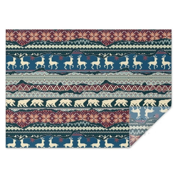 Multicolor Christmas Pattern Rectangle Tablecloth 60"x84",Waterproof Polyester Rectangle Table Cloth, Wipeable Spillproof Polyester Tablecloth for Dining, Camping, Indoor and Outdoor