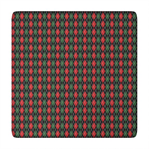 Multicolor Christmas Pattern Square Fitted Tablecloth with Elastic Edge,Square Table Cover,Washable Elastic Table Cover for Home Kitchen Party Decor 34"x34"