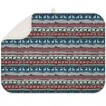 thumbnail image 1 of Multicolor Christmas Reindeer Pattern Dish Drying Mat for Kitchen 1 Pack, Ultra Absorbent Microfiber Dishes Drainer Mats,18x24in(46x61cm), 1 of 4