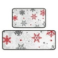 thumbnail image 1 of Multicolor Christmas Snowflake Pattern Kitchen Rugs Sets Of 2,Anti Fatigue Kitchen Mat Rugs Non Slip Washable,Decorative Kitchen Floor Mats for Kitchen,Sink,Laundry,17"X30"+17"X47", 1 of 7