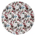 thumbnail image 1 of Multicolor Christmas Snowman Pattern Round Blanket,Comfortable Soft Flannel Throw Blanket,All Season,Warm Lightweight Blankets for Sofa Bed Couch Living Room Chair 60"x60", 1 of 5