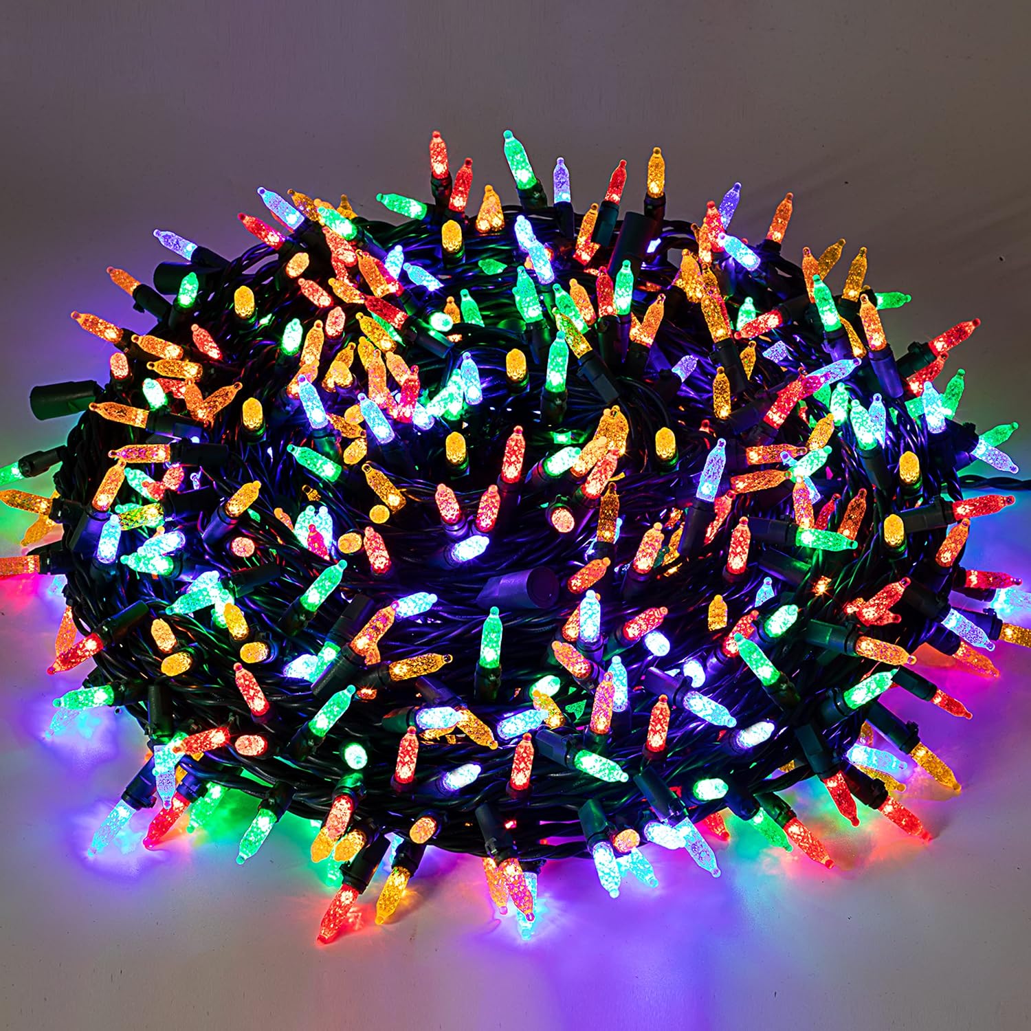 Multicolor Christmas Tree Lights, 500 LEDs 124.5 FT String Lights for