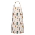 thumbnail image 1 of Multicolor Christmas Tree Apron-Garden Aprons for Women with Pockets-Cotton Linen Waterproof Kitchen Cooking Gardening Aprons Adjustable for Kitchen,Cooking,BBQ and Salon 32"x27", 1 of 7