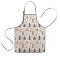 thumbnail image 1 of Multicolor Christmas Tree Pattern Kids Aprons for Girls and Boys,Adjustable Neck Strap Toddler Aprons for Kids Cooking Baking, 1 of 7