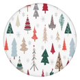 thumbnail image 1 of Multicolor Christmas Tree Pattern Round Fitted Tablecloth with Elastic Edge,Dining Table Cover Waterproof,Outdoor Round Tablecloth for Camping,Dining,Indoor and Outdoor, 1 of 7