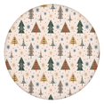 thumbnail image 1 of Multicolor Christmas Tree Pattern Round Fitted Tablecloth with Elastic Edge,Dining Table Cover Waterproof,Outdoor Round Tablecloth for Camping,Dining,Indoor and Outdoor, 1 of 7