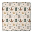 thumbnail image 1 of Multicolor Christmas Tree Pattern Square Fitted Tablecloth with Elastic Edge,Square Table Cover,Washable Elastic Table Cover for Home Kitchen Party Decor 36"x36", 1 of 6