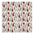 thumbnail image 1 of Multicolor Christmas Tree Pattern Summer Placemats Table Placemats Set Of 6-Linen Kitchen Washable Placemats Table Mats 11.8"x17.7" Non-Slip Heat Resistant, 1 of 5