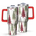 thumbnail image 1 of Multicolor Christmas Tree Pattern Tumbler with Handle and Lid,40oz Double Wall Vacuum Insulated Tumbler,Cups Gift for Women and Men, 1 of 7