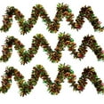 thumbnail image 1 of Multicolor Christmas Tree Tinsel Garland Metallic Twist Hanging Garland Shiny Christmas Tinsel Garlands for Mantle Fireplace Staircase Railing Home Indoor Outdoor Decor, 1 of 5