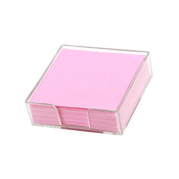 Multicolor Clear Sticky Notes Storage Case with 200 Sheets Colorful Memo Pad Set and Quality Paper Plastic Materials