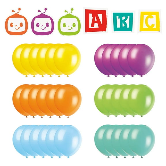 Multicolor Cocomelon Latex Balloon Arch Party Kit