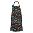 thumbnail image 1 of Multicolor Controllers Games Icons Black Apron-Garden Aprons for Women with Pockets-Cotton Linen Waterproof Kitchen Cooking Gardening Aprons Adjustable for Kitchen,Cooking,BBQ and Salon 33x27 Inch, 1 of 3