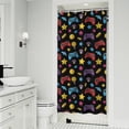 thumbnail image 1 of Multicolor Controllers Games Icons Black Pattern Shower Curtain 36"x72" ,Bathroom Decorative Shower Curtains Set with 12 Hooks,Modern Waterproof Washable Shower Curtain, 1 of 6