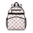 thumbnail image 1 of White Cow Strawberry Jar Pattern Backpack for School,Cute School Bag,Schoolbag with Adjustable Shoulder Straps & Padded Back,15.25"x11.5"x5.25", 1 of 3