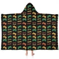 thumbnail image 1 of Multicolor Controllers Games Text Black Pattern Hooded Bath Towel，60"x35" for Ages 3 To 12 Kids, Quick Dry Lightweight Soft Microfiber Hood Beach Towel Cover Up for Kids, 1 of 7