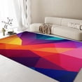 thumbnail image 1 of Multicolor Cool Colorful Area Rug, Modern Aesthetic Art Design Living Room Rug, Soft Low Pile Non-Slip Washable Bedroom Carpet For Kitchen Dining Room Balcony Office 4 x 5ft, 1 of 6