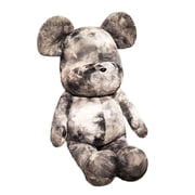 Multicolor Dazzle Tide Play Violent Bear Plush Toy 23.6 Inches Cute Cuddle Bear Stuffed Doll Creative Bear Plush Toy Valentines Day Gift,black gray