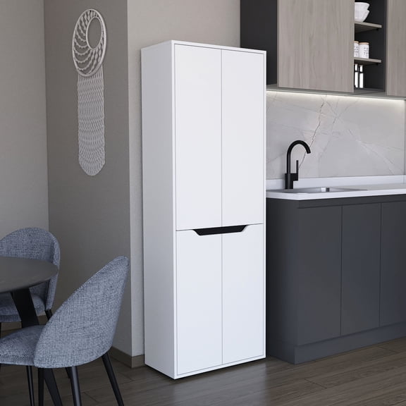 Multicolor Design Concept - Four - Door Storage Unit - Kitchen Employment - Provides Ample Room for Storage