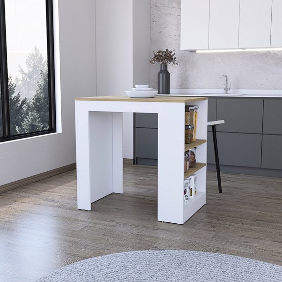 Multicolor Design - Tabletop for Dining and Shelves for Spice Storage - Kitchen Use - Convenient Kitchen Work