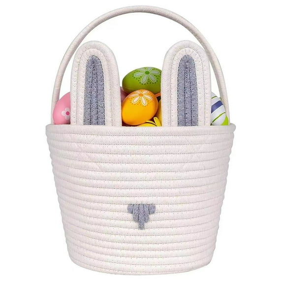 Multicolor Easter Basket For Kids 2025 New Easter Basket For Girls/Boys Baby Easter Basket With Handle Empty Bunny Basket Easter Supplies #5ggwk