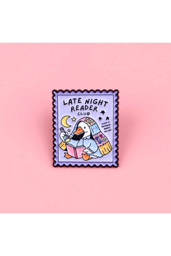 Multicolor Enamel Lapel Pin With Duck Reading Book Design For Backpacks Bags