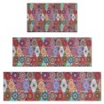 thumbnail image 1 of Multicolor Ethnic Diamond Pattern Kitchen Rugs Sets Of 3,Kitchen Runner Rugs Non Skid Washable,Decorative Kitchen Floor Mats for Kitchen,Sink,Laundry,17"x30"+ 17"x47" + 17"x59", 1 of 6