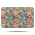thumbnail image 1 of Multicolor Ethnic Floral Pattern Bathroom Rugs Mat,Non Slip Microfiber Bathroom Rug,Rubber Backing,Soft Bathroom Mats for Bathroom Floor,Tub and Shower,17x27in(43x68cm), 1 of 5