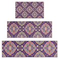 thumbnail image 1 of Multicolor Ethnic Floral Pattern Kitchen Rugs Sets Of 3,Kitchen Runner Rugs Non Skid Washable,Decorative Kitchen Floor Mats for Kitchen,Sink,Laundry,17"x30"+ 17"x47" + 17"x59", 1 of 6