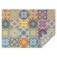 thumbnail image 1 of Multicolor Ethnic Floral Pattern Rectangle Tablecloth 60"x84",Waterproof Polyester Rectangle Table Cloth, Wipeable Spillproof Polyester Tablecloth for Dining, Camping, Indoor and Outdoor, 1 of 5
