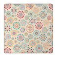 thumbnail image 1 of Multicolor Ethnic Floral Pattern Square Fitted Tablecloth with Elastic Edge,Square Table Cover,Washable Elastic Table Cover for Home Kitchen Party Decor 36"x36", 1 of 6