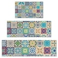 thumbnail image 1 of Multicolor Ethnic Geometric Patchwork Pattern Kitchen Rugs Sets Of 3,Kitchen Runner Rugs Non Skid Washable,Decorative Kitchen Floor Mats for Kitchen,Sink,Laundry,17"x30"+ 17"x47" + 17"x59", 1 of 6