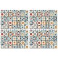 thumbnail image 1 of Multicolor Ethnic Geometric Patchwork Pattern Summer Placemats Table Placemats Set Of 4-Linen Kitchen Washable Placemats Table Mats 11.8"x17.7" Non-Slip Heat Resistant, 1 of 6