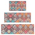 thumbnail image 1 of Multicolor Ethnic Geometric Pattern Kitchen Rugs Sets Of 3,Kitchen Runner Rugs Non Skid Washable,Decorative Kitchen Floor Mats for Kitchen,Sink,Laundry,17"x30"+ 17"x47" + 17"x59", 1 of 6