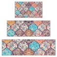 thumbnail image 1 of Multicolor Ethnic Geometric Pattern Kitchen Rugs Sets Of 3,Kitchen Runner Rugs Non Skid Washable,Decorative Kitchen Floor Mats for Kitchen,Sink,Laundry,17"x30"+ 17"x47" + 17"x59", 1 of 6