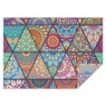 thumbnail image 1 of Multicolor Ethnic Geometric Pattern Rectangle Tablecloth 60"x84",Waterproof Polyester Rectangle Table Cloth, Wipeable Spillproof Polyester Tablecloth for Dining, Camping, Indoor and Outdoor, 1 of 5