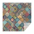 thumbnail image 1 of Multicolor Ethnic Geometric Pattern Square Tablecloth,Waterproof Square Table Cover,Wipeable Spillproof Washable Table Cover for Home Kitchen Party Decor 52"x52"(132x132cm), 1 of 6
