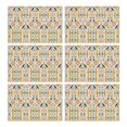thumbnail image 1 of Multicolor Ethnic Geometric Pattern Summer Placemats Table Placemats Set Of 6-Linen Kitchen Washable Placemats Table Mats 11.8"x17.7" Non-Slip Heat Resistant, 1 of 5