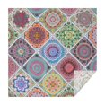 thumbnail image 1 of Multicolor Ethnic Mandala Pattern Square Tablecloth,Waterproof Square Table Cover,Wipeable Spillproof Washable Table Cover for Home Kitchen Party Decor 42"X42"(107x107cm), 1 of 6
