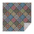 thumbnail image 1 of Multicolor Ethnic Mandala Pattern Square Tablecloth,Waterproof Square Table Cover,Wipeable Spillproof Washable Table Cover for Home Kitchen Party Decor 60"x60"(152x152cm), 1 of 6